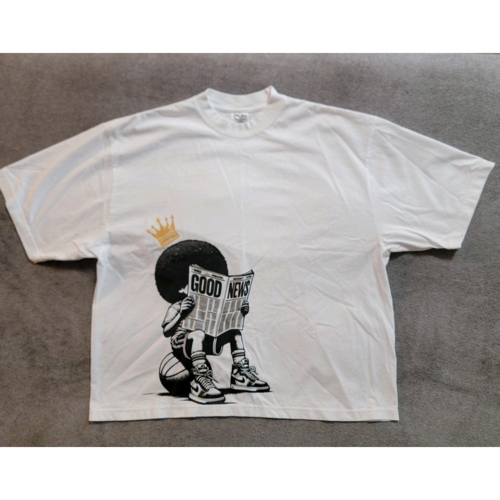 Shaka Wear Streetwear Y2k 90s Nike Heavyweight Good News T Shirt Size Large